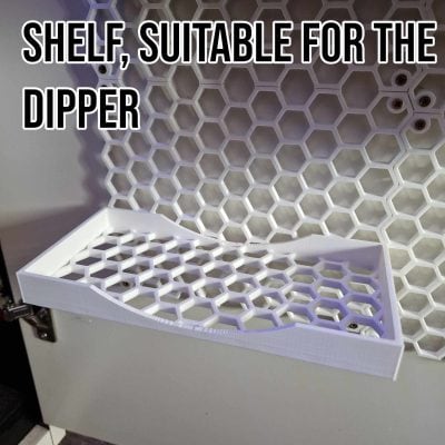 Aqua Print – Hex-Loc Cabinet System – Dipper Shelf (HLDIPPER)