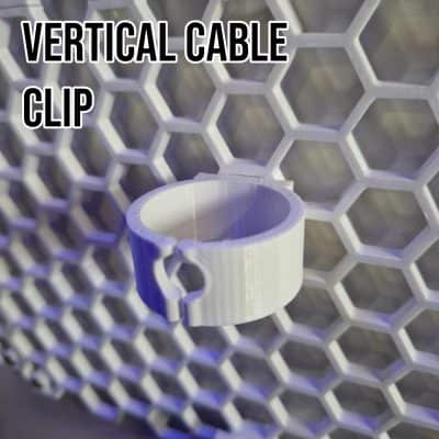 Aqua Print – Hex-Loc Cabinet System – Cable Clip Vertical x 5 (HLMEDCCV)