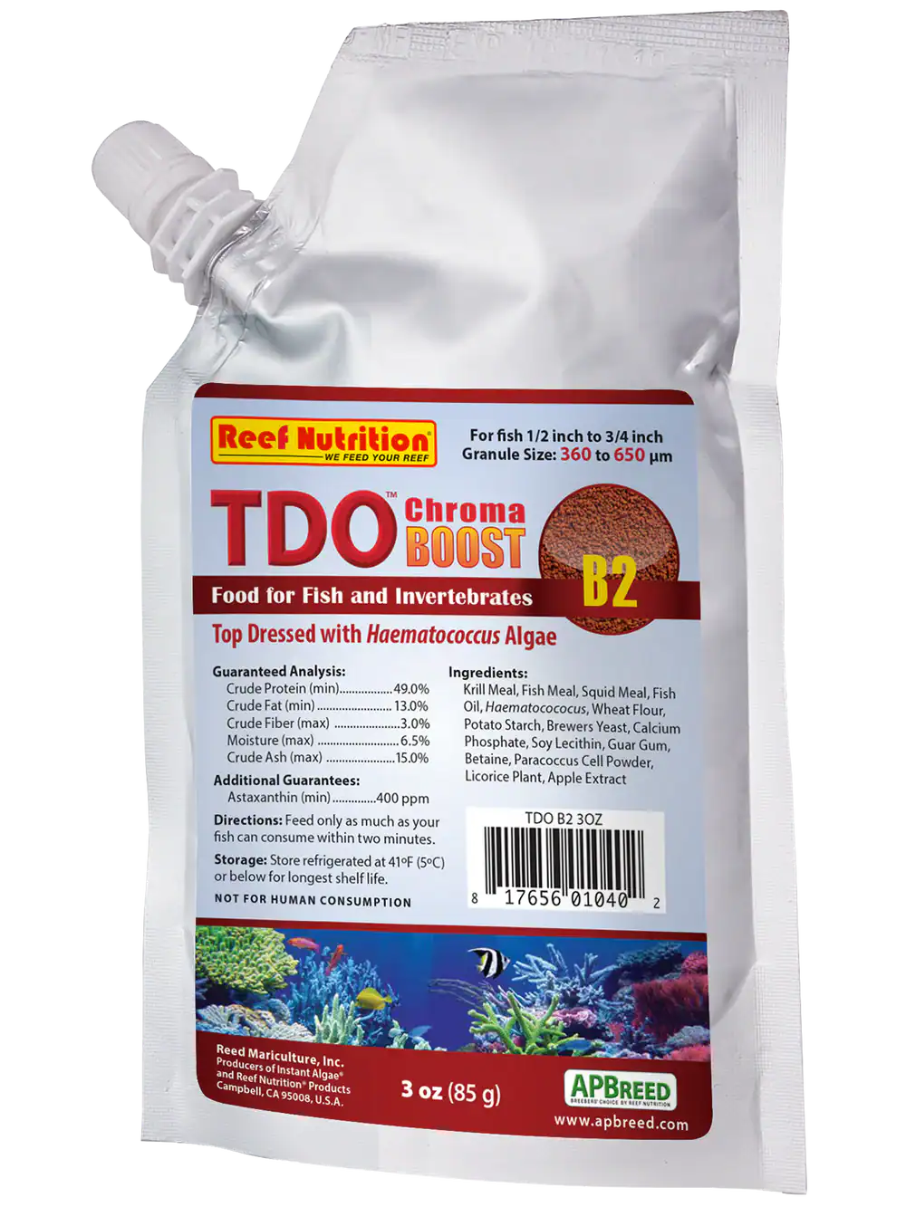 Reef Nutrition – TDO Chroma Boost B2 – 85g